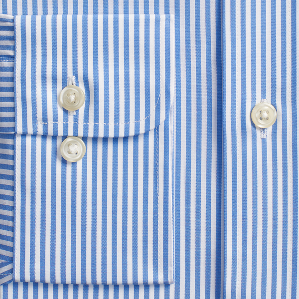 Light Blue/White Custom Fit Striped Shirt Polo Ralph Lauren 4