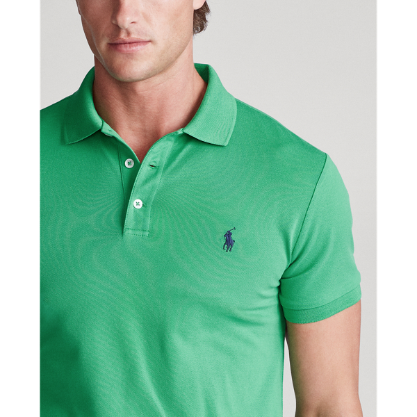 Tiller Green/C7996 Slim Fit Stretch Mesh Polo Shirt Polo Ralph Lauren 5
