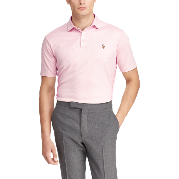 Garden Pink Slim Fit Interlock Polo Shirt Polo Ralph Lauren 4