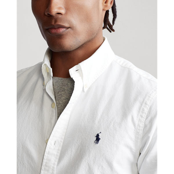 White Slim Fit Oxford Shirt Polo Ralph Lauren 5
