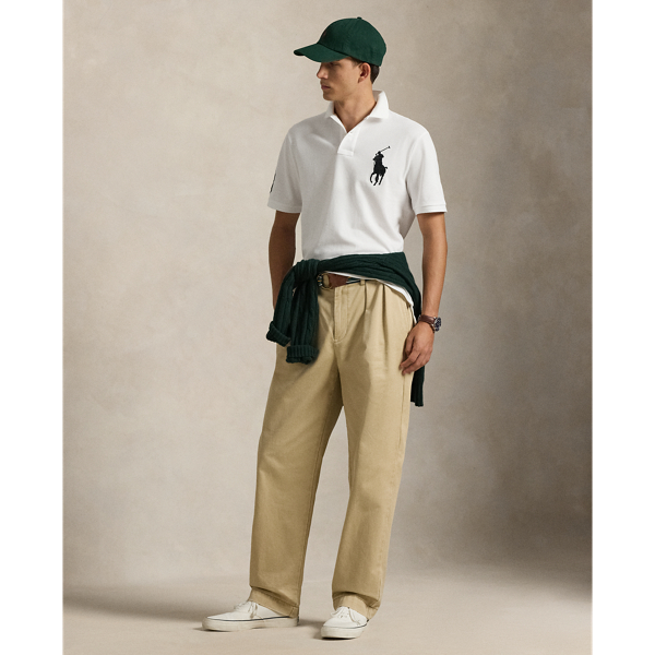 White Classic Fit Mesh Polo Shirt Polo Ralph Lauren 4