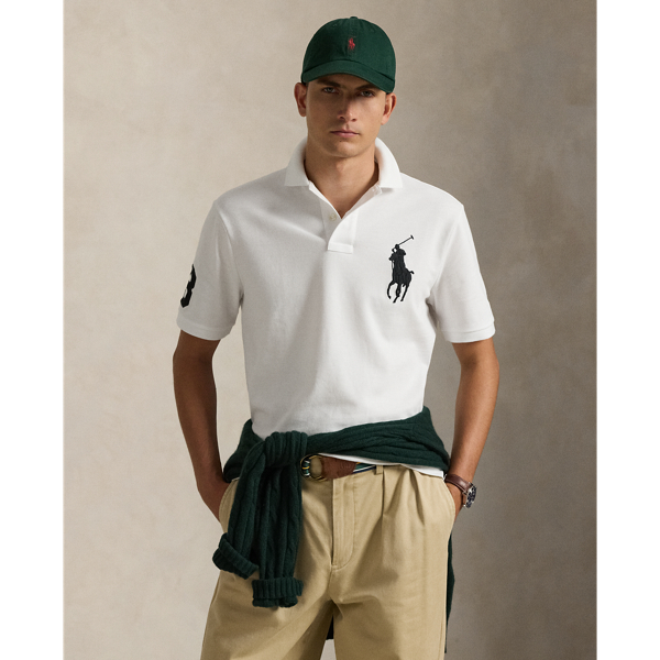 White Classic Fit Mesh Polo Shirt Polo Ralph Lauren 1