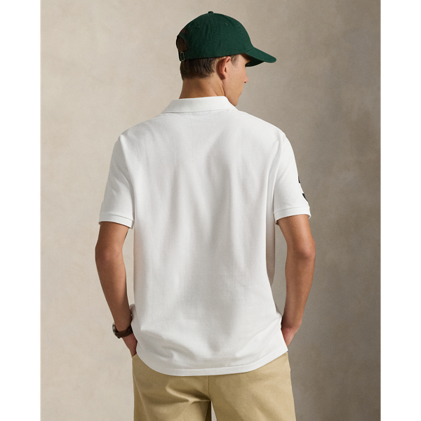 White Classic Fit Mesh Polo Shirt Polo Ralph Lauren 5