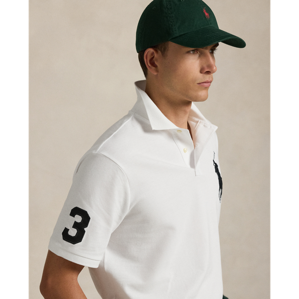 White Classic Fit Mesh Polo Shirt Polo Ralph Lauren 6