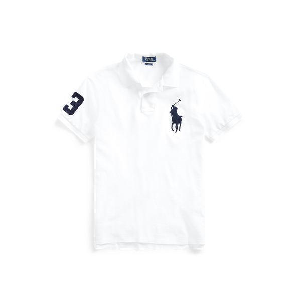 White Classic Fit Mesh Polo Shirt Polo Ralph Lauren 2