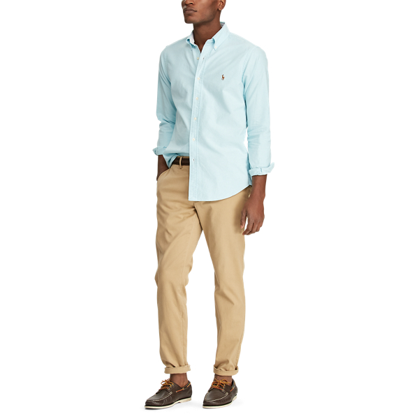 Aegean Blue Custom Fit Oxford Shirt Polo Ralph Lauren 3