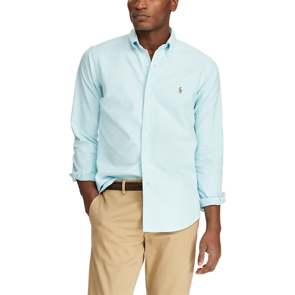 Aegean Blue Custom Fit Oxford Shirt Polo Ralph Lauren 4
