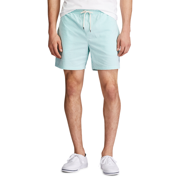 Hawaiian Green Seersucker 14 cm-Inch Traveller Swim Trunk Polo Ralph Lauren 3