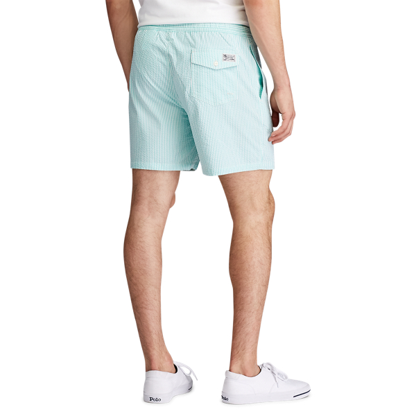 Hawaiian Green Seersucker 14 cm-Inch Traveller Swim Trunk Polo Ralph Lauren 4