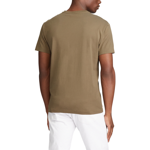 Canopy Olive Custom Slim Fit Jersey V-Neck T-Shirt Polo Ralph Lauren 4
