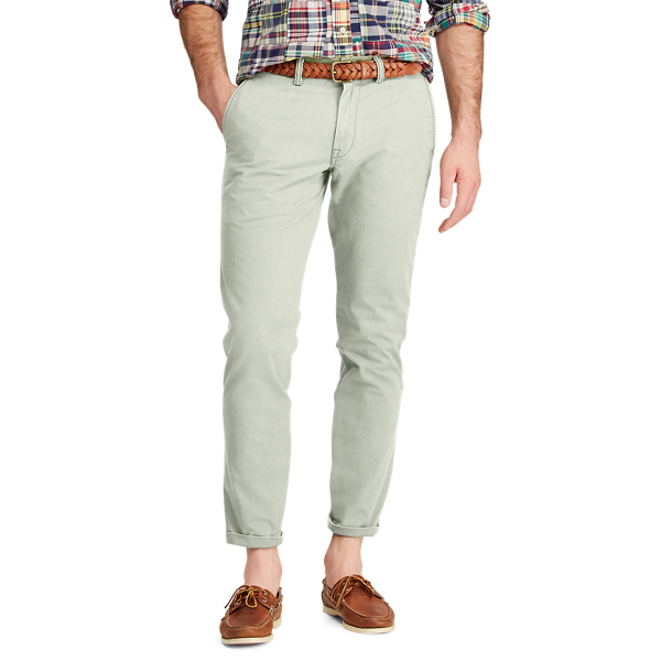 Sea Leaf Stretch Slim Fit Chino Trouser Polo Ralph Lauren 3