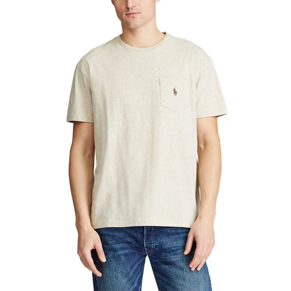 Expedition Dune Heather Classic Fit Jersey Pocket T-Shirt Polo Ralph Lauren 3