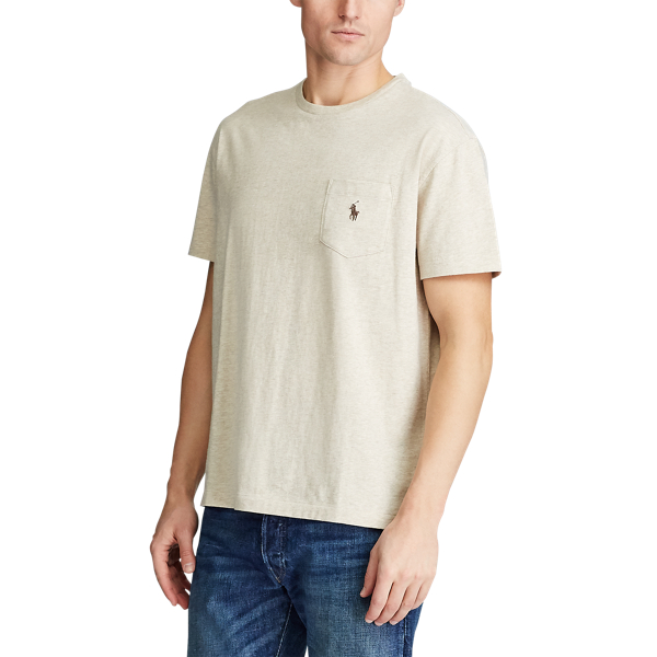 Expedition Dune Heather Classic Fit Jersey Pocket T-Shirt Polo Ralph Lauren 5