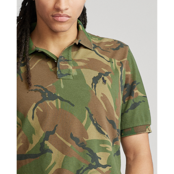 British Elmwood Camo Custom Slim Fit Camo Mesh Polo Polo Ralph Lauren 5
