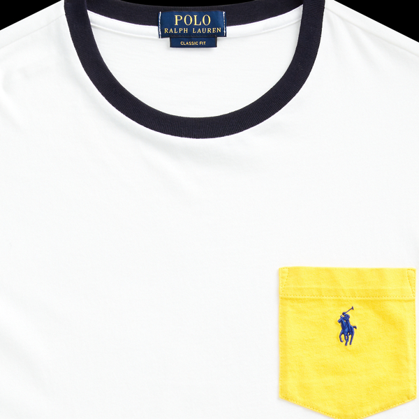 White Multi Custom Slim Fit Pocket T-Shirt Polo Ralph Lauren 6