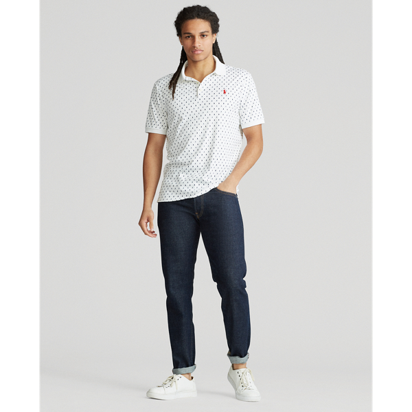 White Micro Boats Classic Fit Soft Cotton Polo Polo Ralph Lauren 3