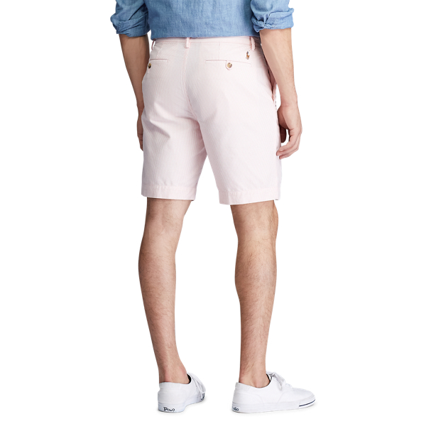 Bath Pink Oxford Stripe Classic Fit Striped Short Polo Ralph Lauren 3