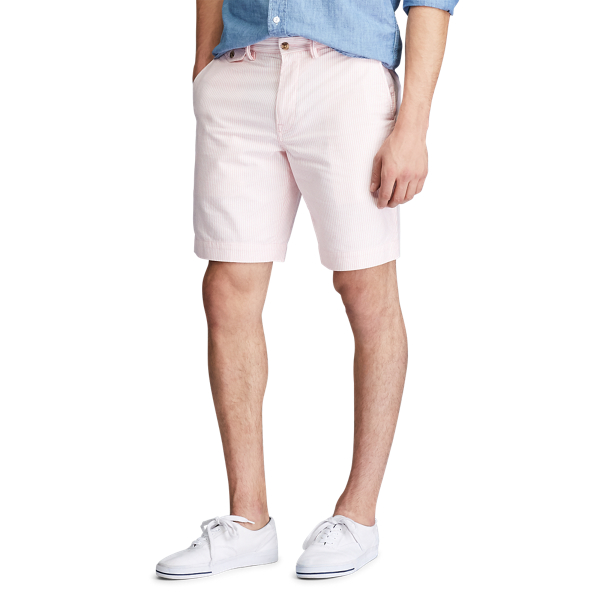 Bath Pink Oxford Stripe Classic Fit Striped Short Polo Ralph Lauren 4