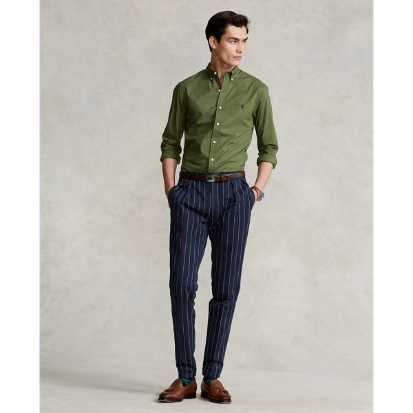 Slim Fit Poplin Shirt Polo Ralph Lauren em Supply Olive 4