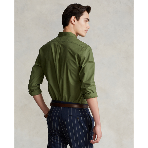 Slim Fit Poplin Shirt Polo Ralph Lauren em Supply Olive 5