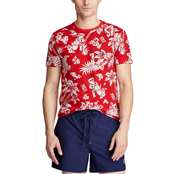 Red Bearwaiian Custom Slim Fit Bear T-Shirt Polo Ralph Lauren 3
