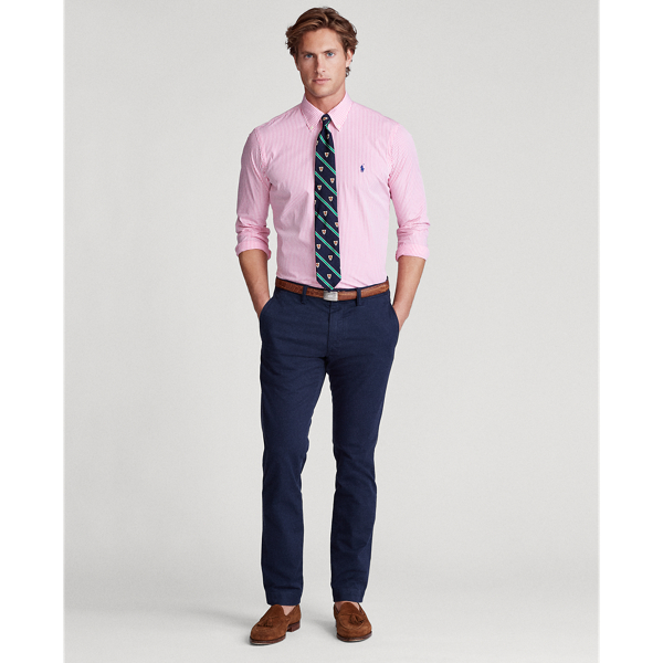 Pink/White Custom Fit Striped Shirt Polo Ralph Lauren 3