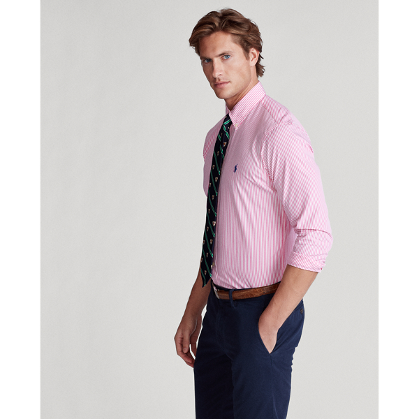 Pink/White Custom Fit Striped Shirt Polo Ralph Lauren 4