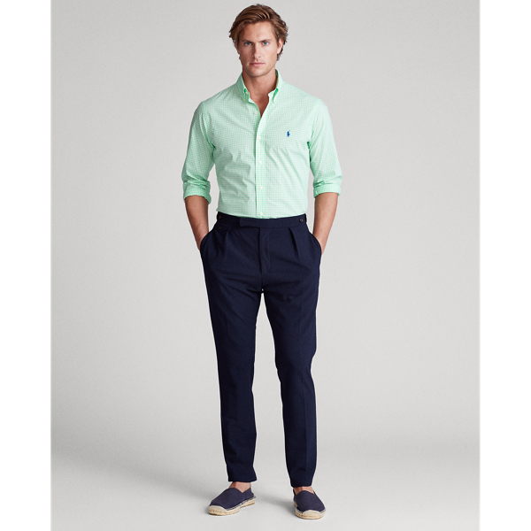 Lime/White Custom Fit Gingham Shirt Polo Ralph Lauren 3