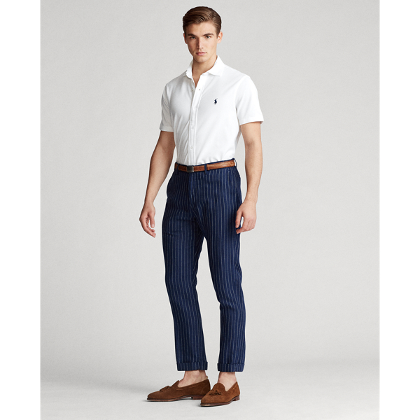 White Custom Slim Fit Mesh Shirt Polo Ralph Lauren 3