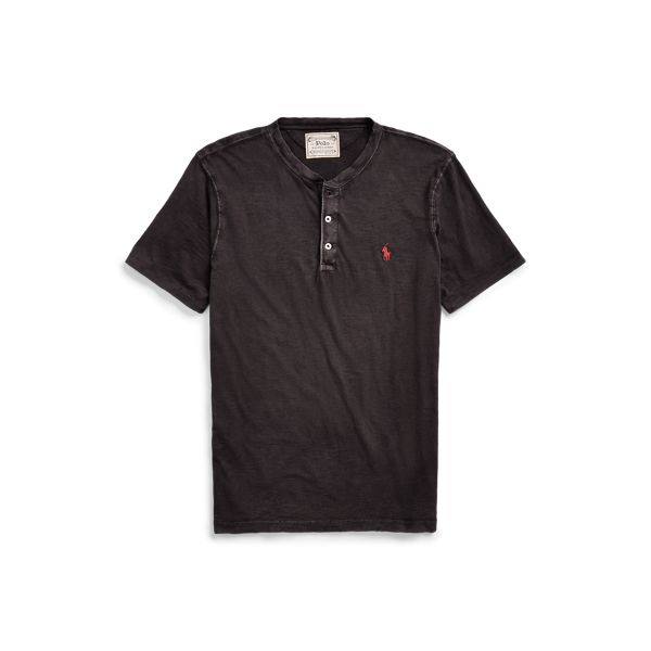 Black Slub Jersey Henley Shirt Polo Ralph Lauren 2