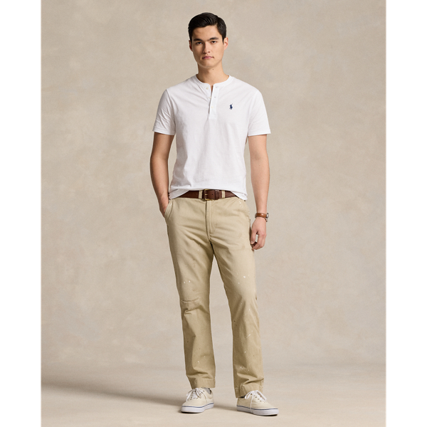 Slubjersey henley-shirt Polo Ralph Lauren in Wit 4