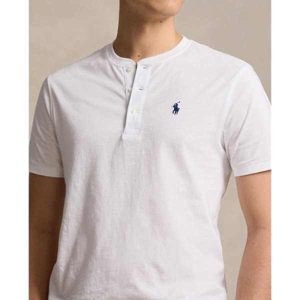 Slubjersey henley-shirt Polo Ralph Lauren in Wit 6