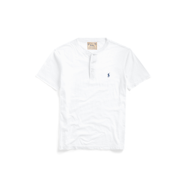 Slub Jersey Henley Shirt for Men Ralph Lauren UK