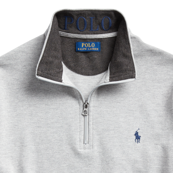 Andover Heather Cotton Mesh Half-Zip Pullover Polo Ralph Lauren 7