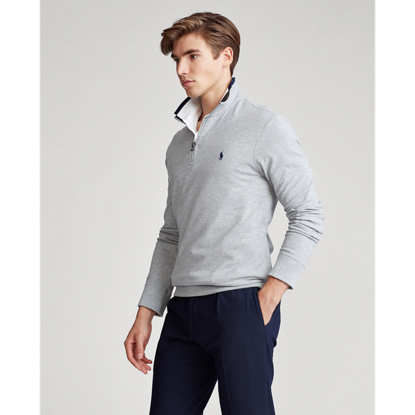 Andover Heather Cotton Mesh Half-Zip Pullover Polo Ralph Lauren 4