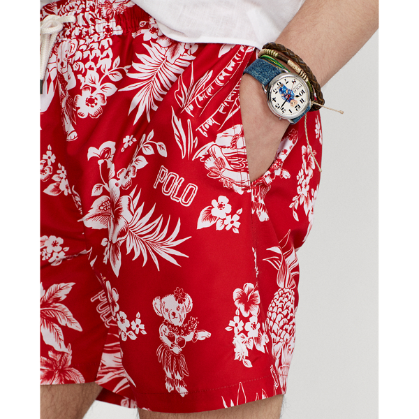 Red Bear-waiian 14.6 cm Traveller Classic Swimming Trunk Polo Ralph Lauren 6