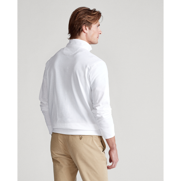 Cotton Mesh Half-Zip Pullover Polo Ralph Lauren em White 5