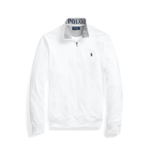 Cotton Mesh Half-Zip Pullover