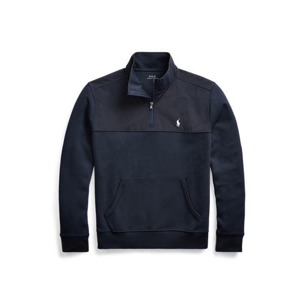 Pull demi-zippé hybride Polo Ralph Lauren en Bleu marine aviateur 2