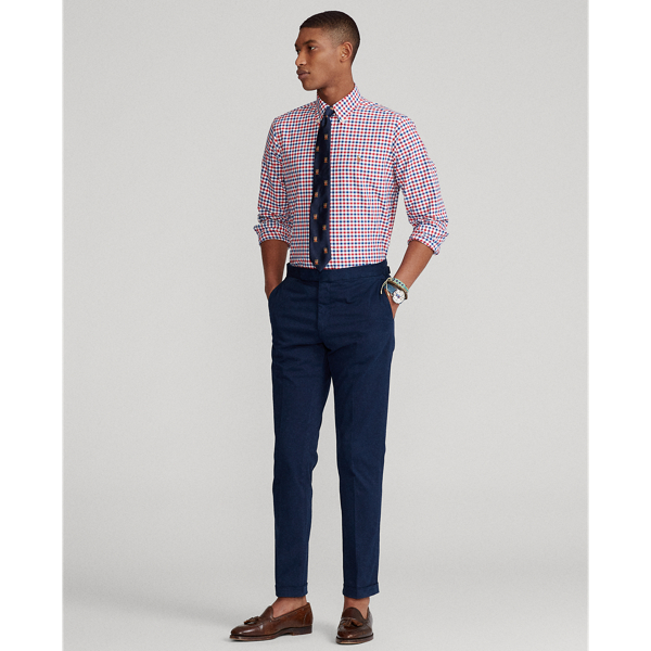 4528e Red/White Multi Classic Fit Plaid Oxford Shirt Polo Ralph Lauren 4