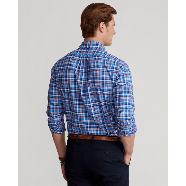 4590 Blue/Red Multi Classic Fit Plaid Oxford Shirt Polo Ralph Lauren 6