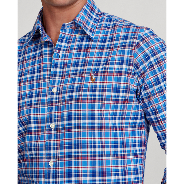 4590 Blue/Red Multi Classic Fit Plaid Oxford Shirt Polo Ralph Lauren 7
