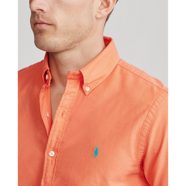 Cadmium Custom Fit Oxford Shirt Polo Ralph Lauren 5