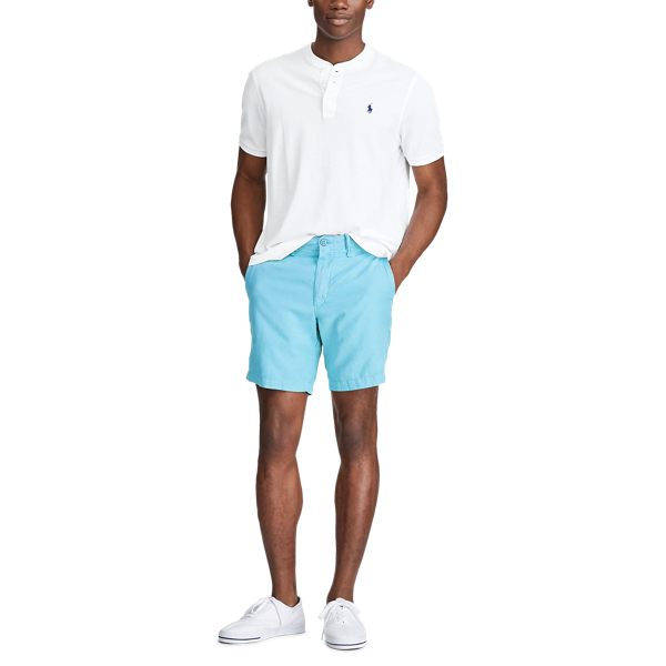 Neptune Blue 20.3-cm Straight Fit Linen-Blend Shorts Polo Ralph Lauren 2