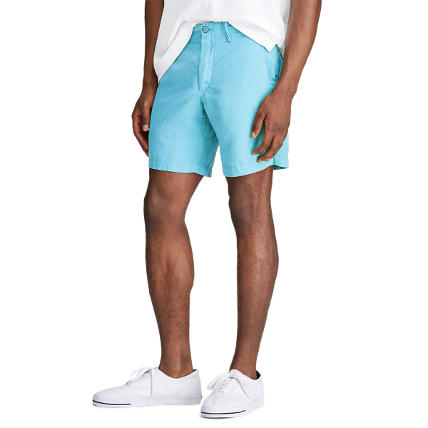 Neptune Blue 20.3-cm Straight Fit Linen-Blend Shorts Polo Ralph Lauren 5