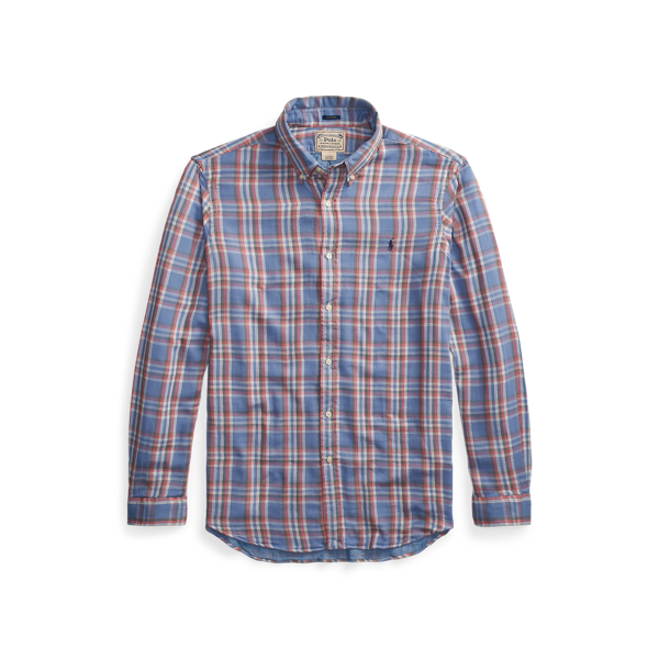 Chemise &eacute;cossaise ajust&eacute;e