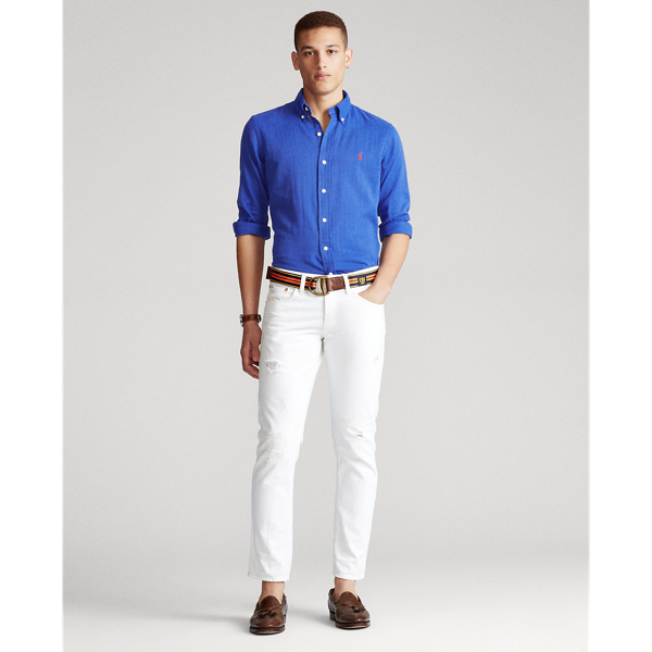 Beidseitiges Custom-Fit Hemd Polo Ralph Lauren in Reise-Blau 3