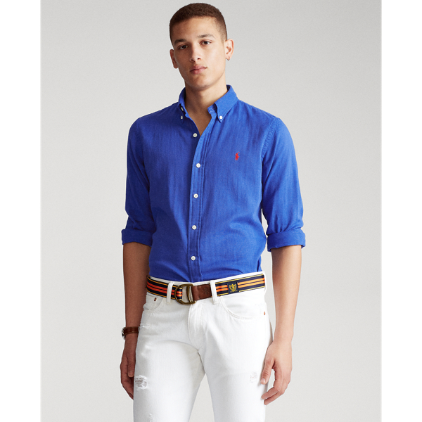 Beidseitiges Custom-Fit Hemd Polo Ralph Lauren in Reise-Blau 1