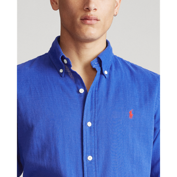 Beidseitiges Custom-Fit Hemd Polo Ralph Lauren in Reise-Blau 5