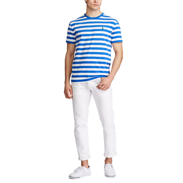 Pacific Royal/White Custom Slim Striped T-Shirt Polo Ralph Lauren 2